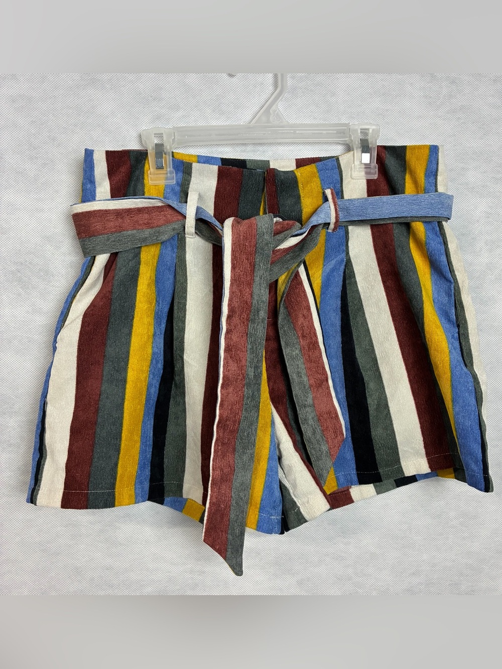 Listicle High Waisted Shorts Womens Medium Multicolor Stripe Boho Chic Fall